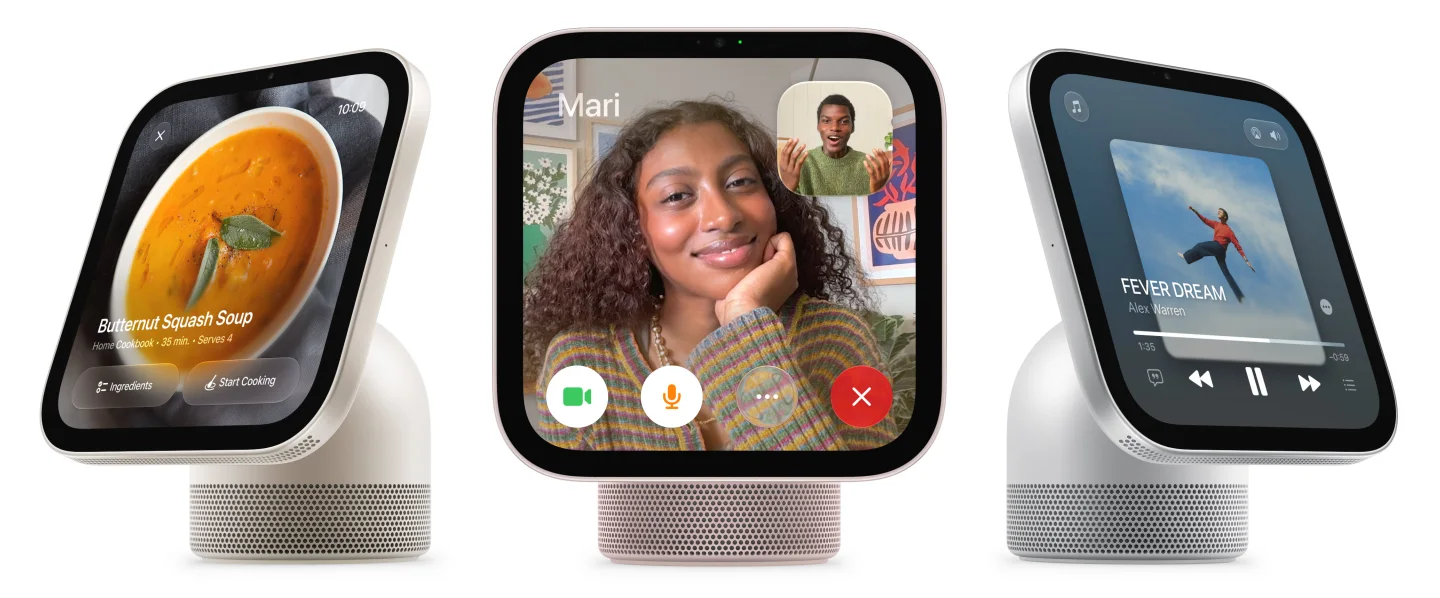 Apple HomeView displays showing different screens