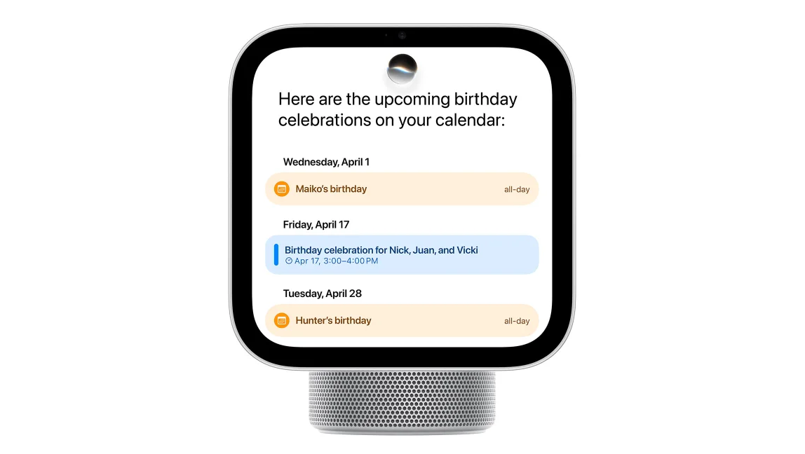 Siri on Apple HomeView: Personal context